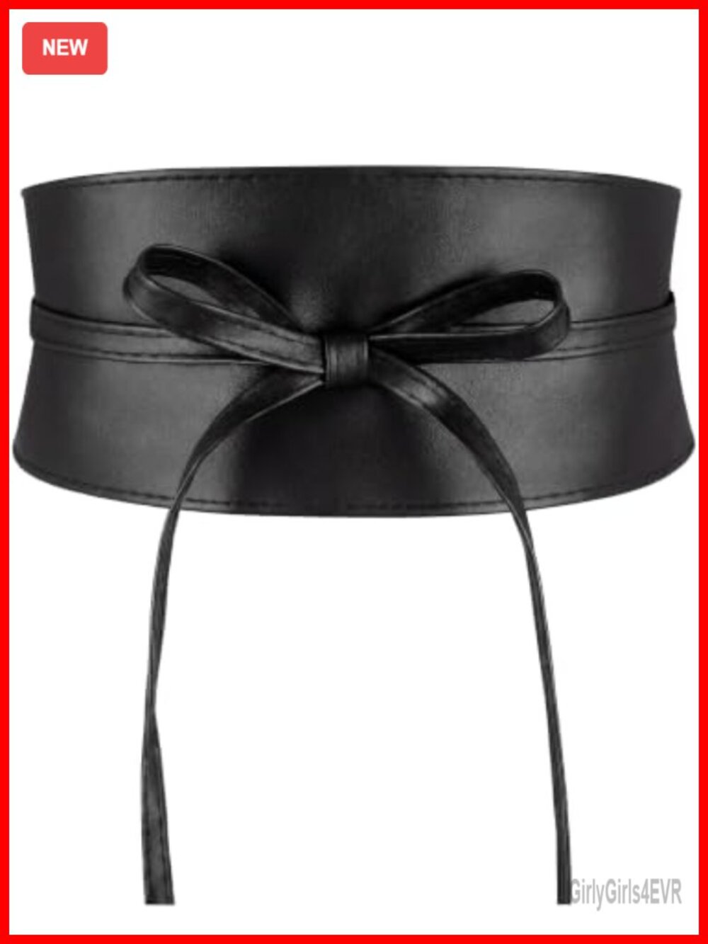 Wide Obi Belt Faux Leather Waist Wrap Corset Self Tie Women